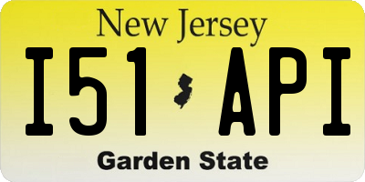 NJ license plate I51API