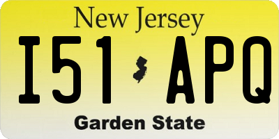 NJ license plate I51APQ
