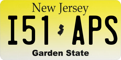 NJ license plate I51APS