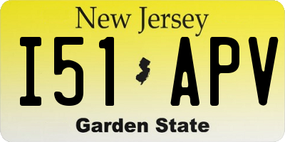 NJ license plate I51APV