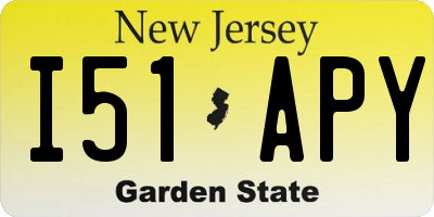NJ license plate I51APY