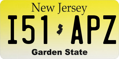 NJ license plate I51APZ