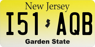 NJ license plate I51AQB