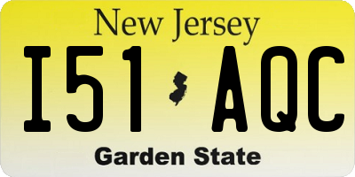 NJ license plate I51AQC