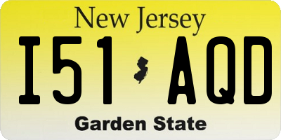 NJ license plate I51AQD