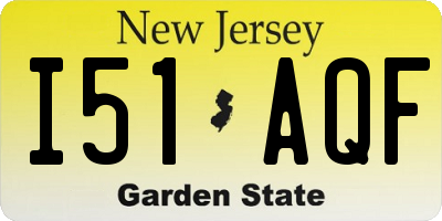 NJ license plate I51AQF