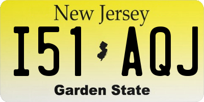 NJ license plate I51AQJ