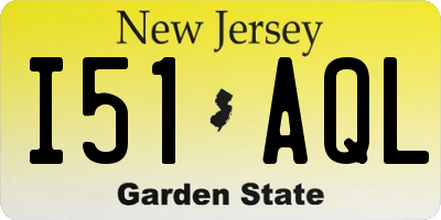 NJ license plate I51AQL