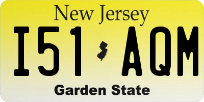 NJ license plate I51AQM