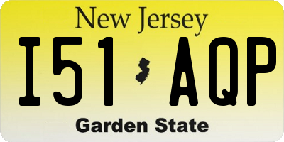 NJ license plate I51AQP
