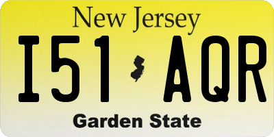 NJ license plate I51AQR