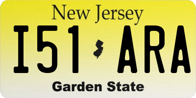 NJ license plate I51ARA