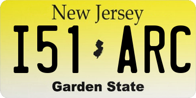 NJ license plate I51ARC