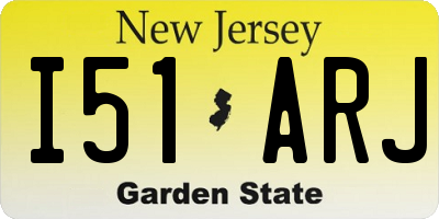 NJ license plate I51ARJ