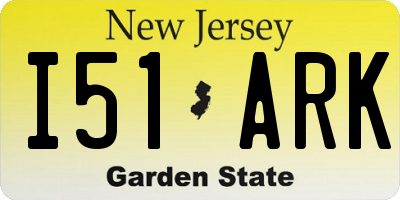 NJ license plate I51ARK