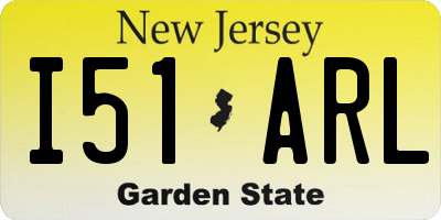NJ license plate I51ARL