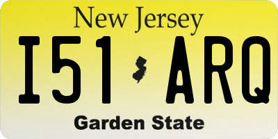 NJ license plate I51ARQ