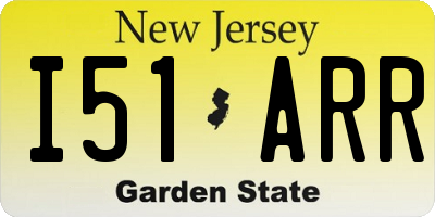 NJ license plate I51ARR
