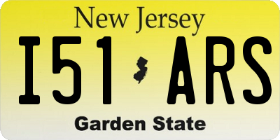 NJ license plate I51ARS