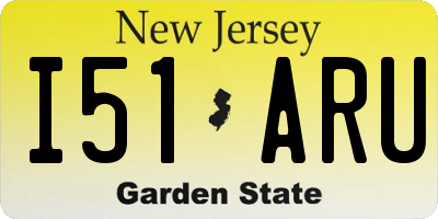 NJ license plate I51ARU
