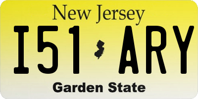 NJ license plate I51ARY