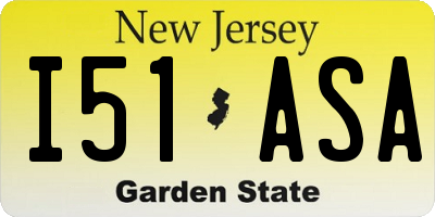NJ license plate I51ASA