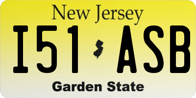 NJ license plate I51ASB