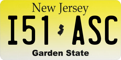 NJ license plate I51ASC
