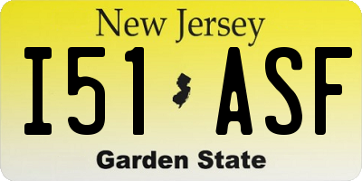 NJ license plate I51ASF