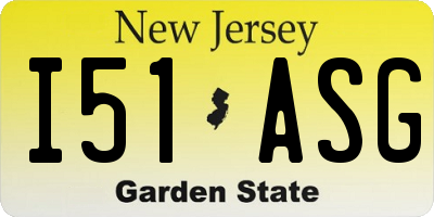 NJ license plate I51ASG