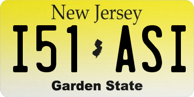 NJ license plate I51ASI