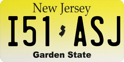 NJ license plate I51ASJ