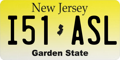 NJ license plate I51ASL
