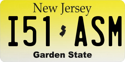 NJ license plate I51ASM