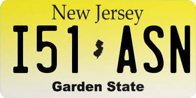 NJ license plate I51ASN