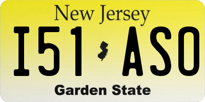 NJ license plate I51ASO