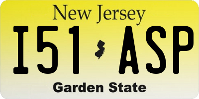 NJ license plate I51ASP
