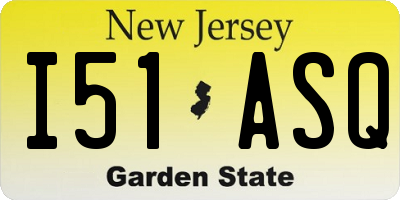NJ license plate I51ASQ