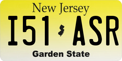 NJ license plate I51ASR
