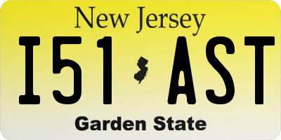 NJ license plate I51AST