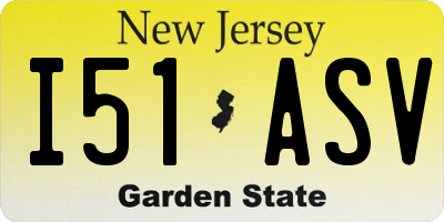 NJ license plate I51ASV