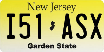 NJ license plate I51ASX