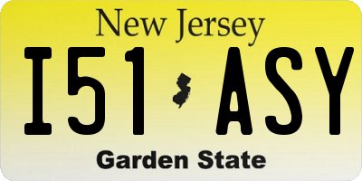 NJ license plate I51ASY