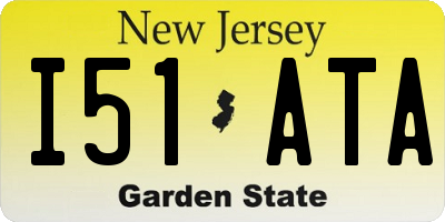 NJ license plate I51ATA