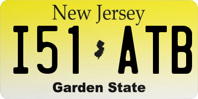 NJ license plate I51ATB