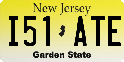 NJ license plate I51ATE