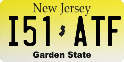 NJ license plate I51ATF
