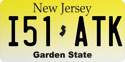 NJ license plate I51ATK