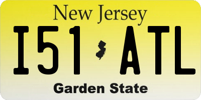 NJ license plate I51ATL