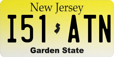 NJ license plate I51ATN